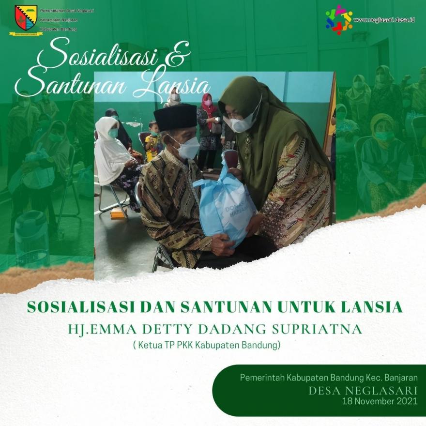 KEGIATAN SOSIALISASI DAN SANTUNAN UNTUK WARGA LANSIA